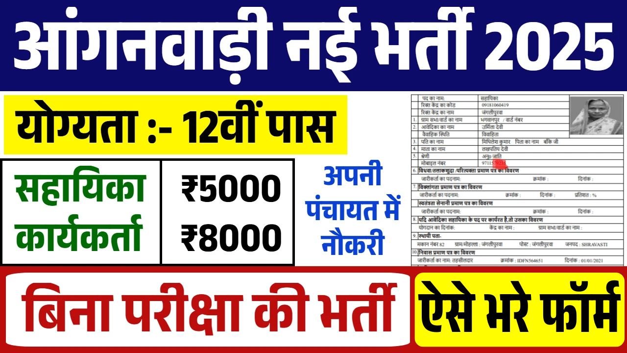 Anganwadi Recruitment 2025